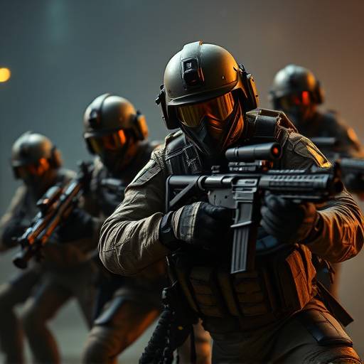 Affiche de la série 'Cobra Force', montrant une équipe de soldats d'élite en pleine mission.