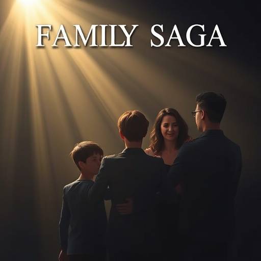 Affiche de la série 'Les Héritiers de la Nuit', une saga familiale remplie de secrets.